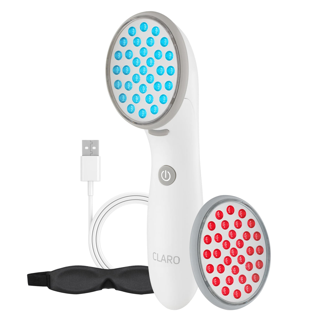 Spa Sciences CLARO Clinically Proven Blue & Red LED Acne Treatment Light Therapy System-FDA Cleared-Rechargeable- Professional Home Acne Healing/Clearing Treatment