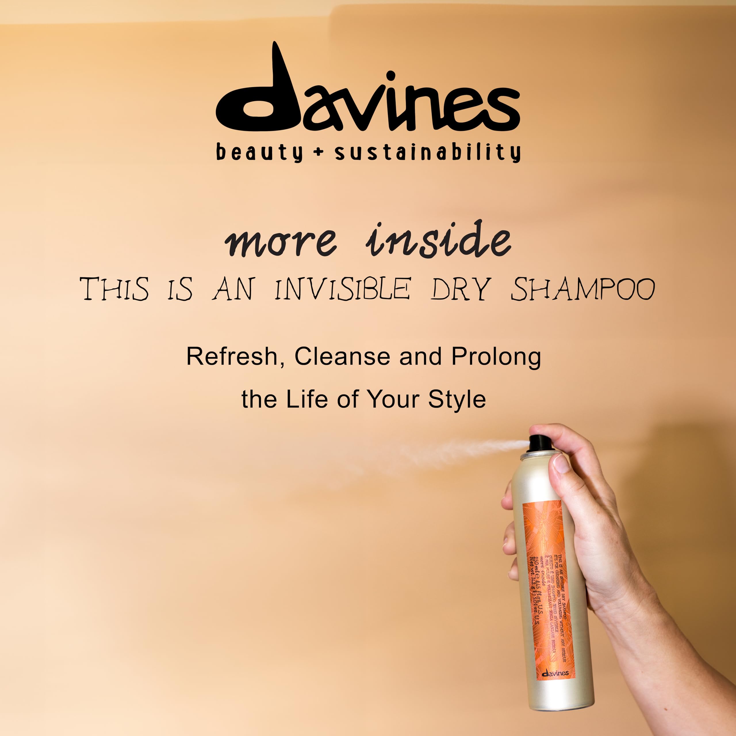 Davines This Is An Invisible Dry Shampoo, Residue-Free Cleansing And Volumizing Formula, Absorbs Oil With A Soft And Natural Finish, Vanilla And Grapefruit Scented, 6.03 Fl. Oz