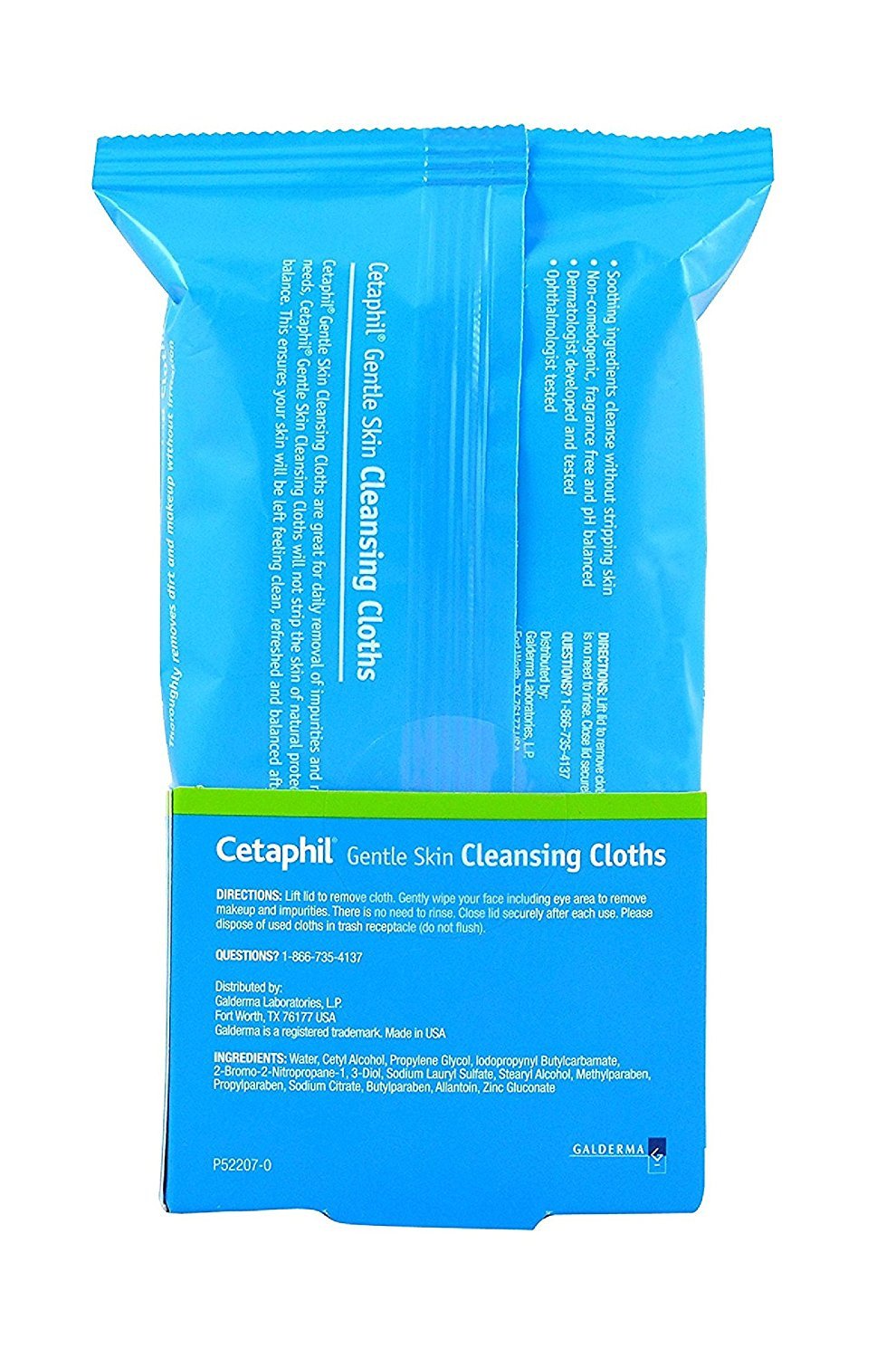 Cetaphil Gentle Skin Cleansing Cloths, TWO Packs of 25 sheets