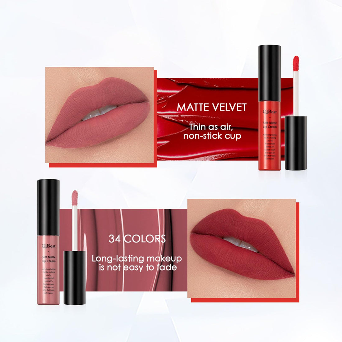 Anifer Velvet Matte Liquid Lipstick Makeup Long-Lasting and Waterproof Wear, Non-Stick Cup Lip Gloss,(Pink Purple 620)