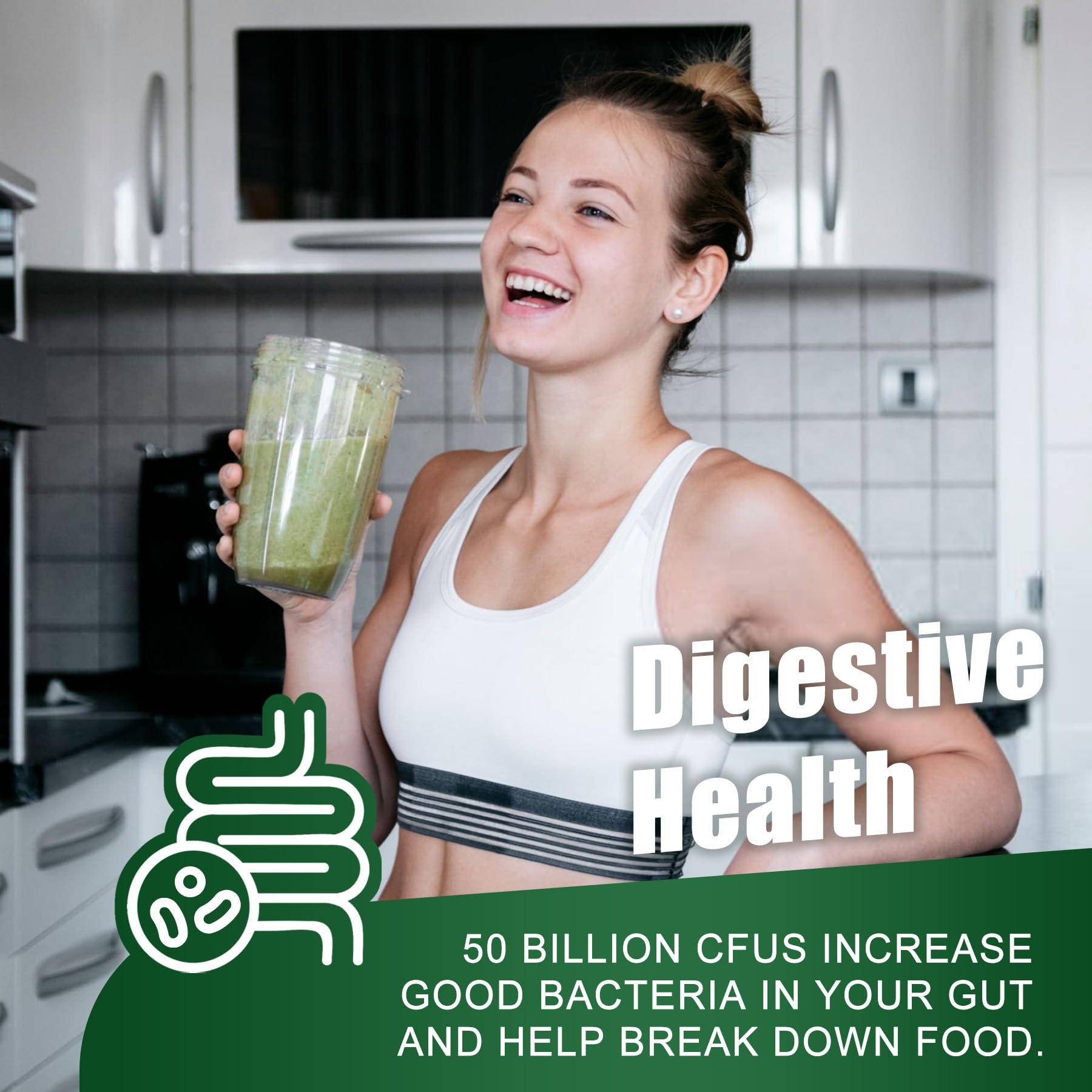 Probiotics Gummies for Women & Men - Fiber Probiotics Gummies with Prebiotics | 50 Billion CFUs Probiotics, Inulin, Psyllium Husk & Multivitamin for Gut, Digestion & Immune Health, Vegan, 2 PACK