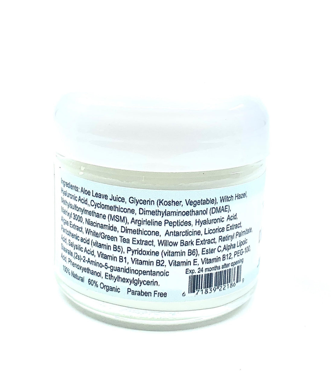 OIL FREE-DMAE+MSM+NIACIN Firming Cream, 100% Pure Hyaluronic Acid, Argireline, Matrixyl 3000
