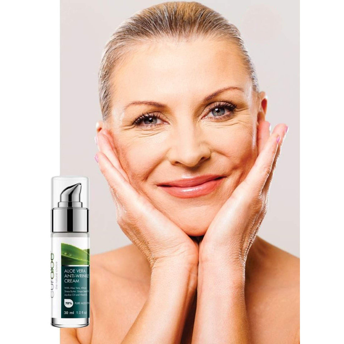 The official Curaloe® Curaloe Pure Natural Aloe Vera Anti Wrinkle cream 1. 0 fl oz.