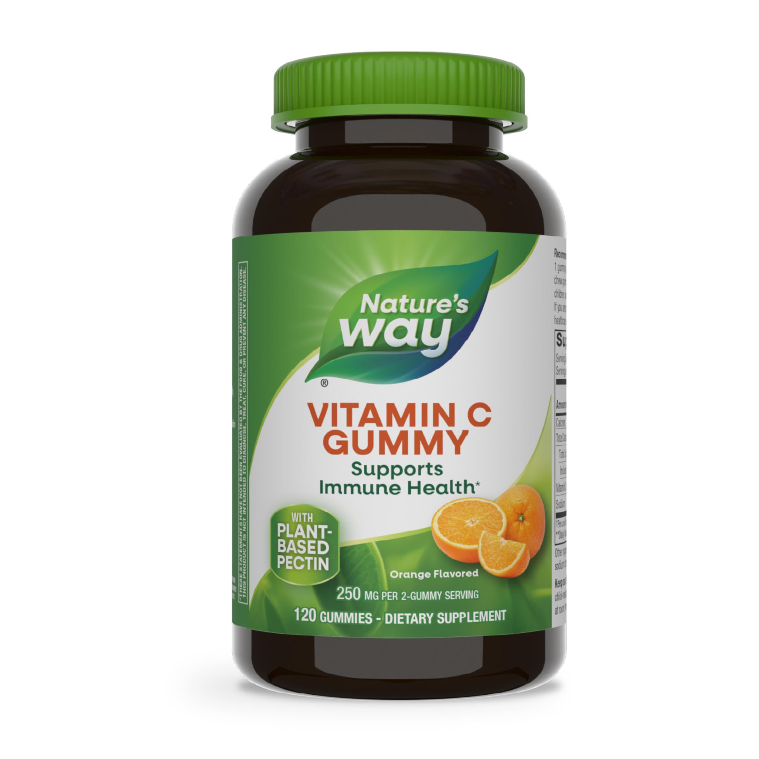 Nature’s Way Vitamin C Gummies, Support Immune Health*, Antioxidant, 250 mg per 2-gummy Serving, Orange Flavored, 120 Gummies (Packaging May Vary)
