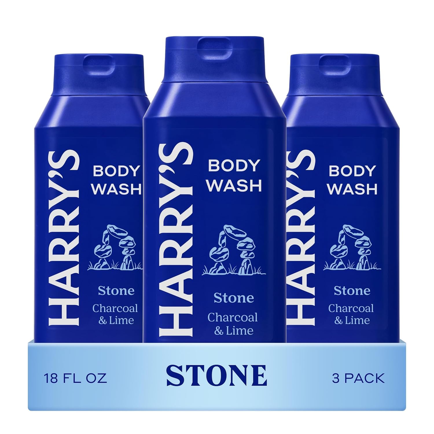 Harry's Men's Body Wash - Stone - (3 Pack) 18 fl oz - Shower Gel for Men - No Parabens, Sulfates, or Dyes