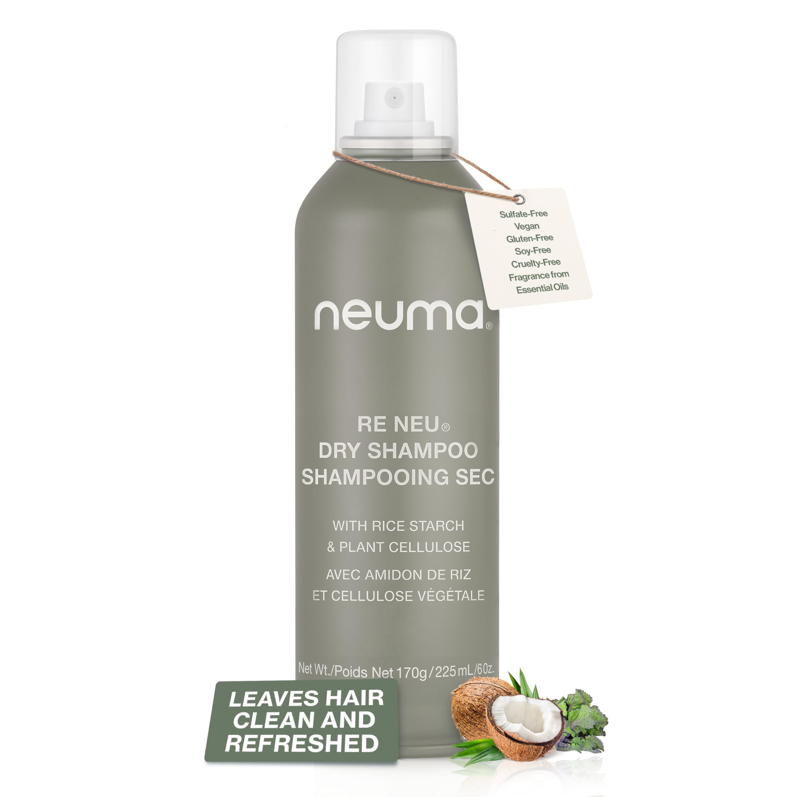 NEUMA Re Neu Dry Shampoo 6 Fl. Oz. Talc-Free, Fast-Absorbing Volumizing Dry Shampoo, Coconut Kalette Scent