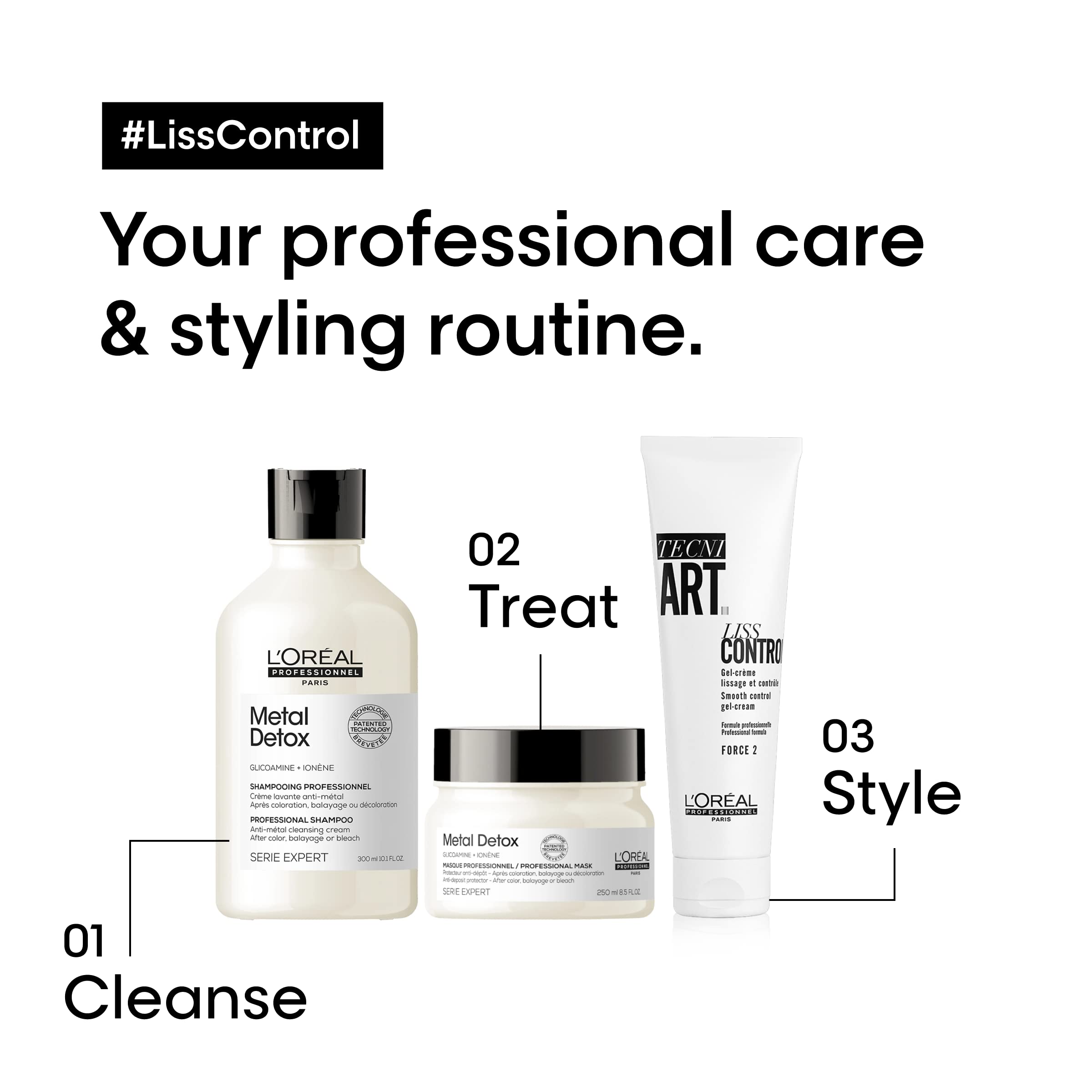 L'Oréal Professionnel Liss Control - Provides Humidity Protection, Smoothing Cream, Manages Frizz and Provides Light Hold For All Hair Types