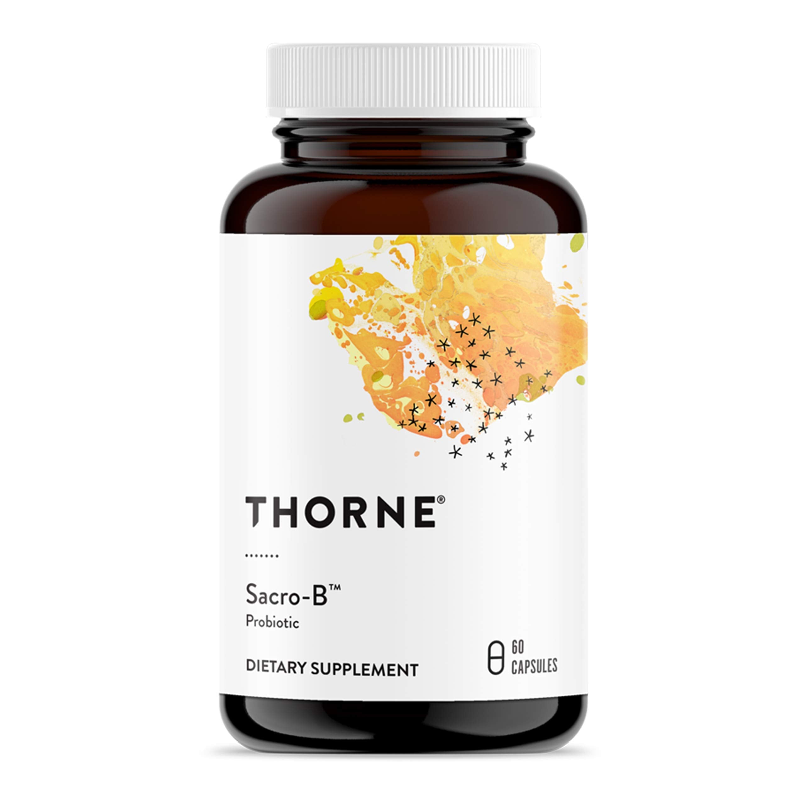 THORNE Sacro-B Probiotic - Support Gut Health, Immune Function & Constipation Relief Probiotics - Gluten-Free Health Support - 60 Capsules