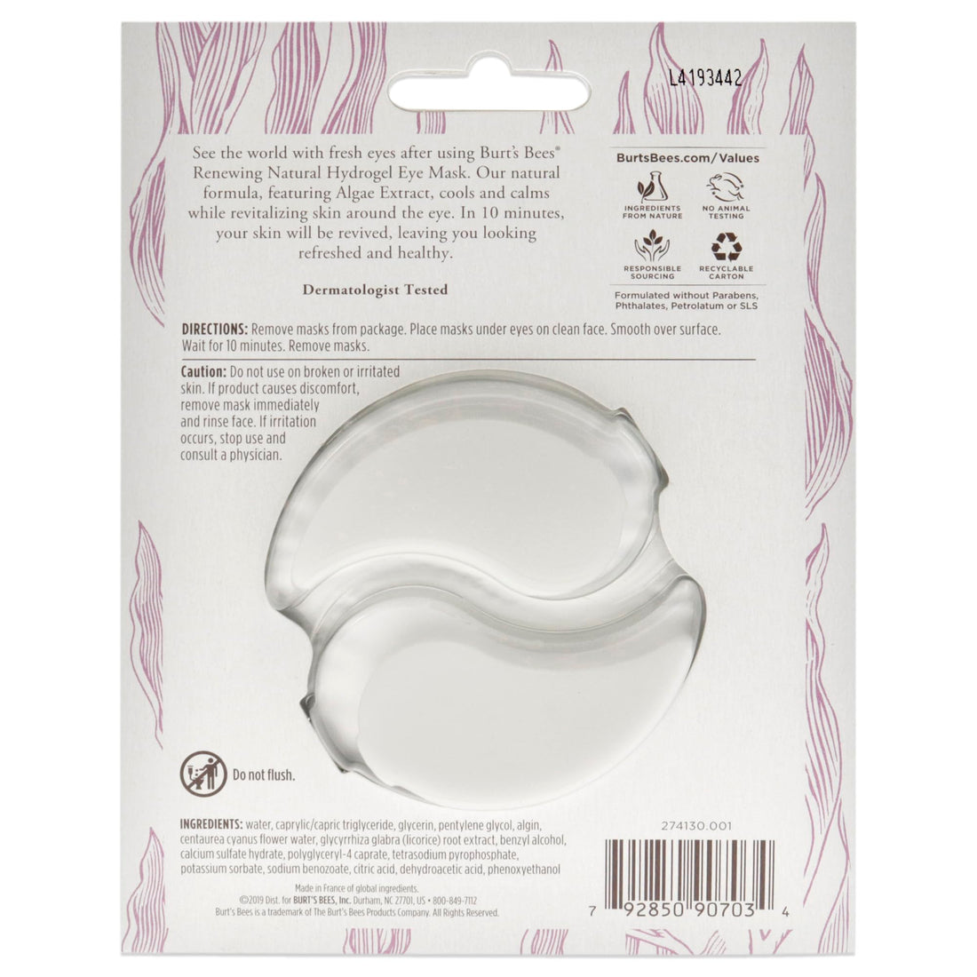 Burt's Bees Burts Bees Renewing Natural Hydrogel Eye Mask