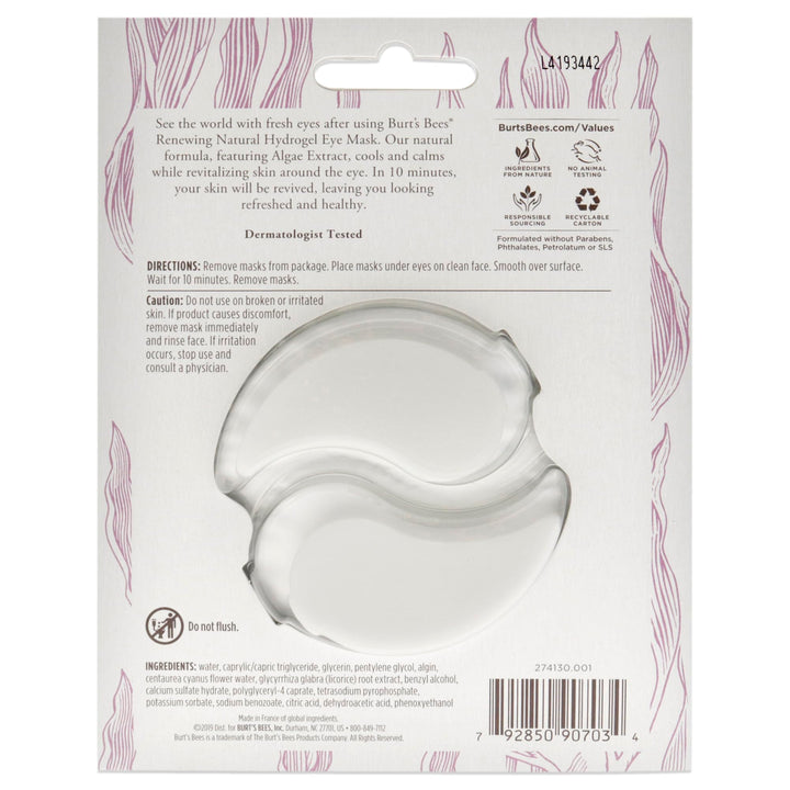 Burt's Bees Burts Bees Renewing Natural Hydrogel Eye Mask