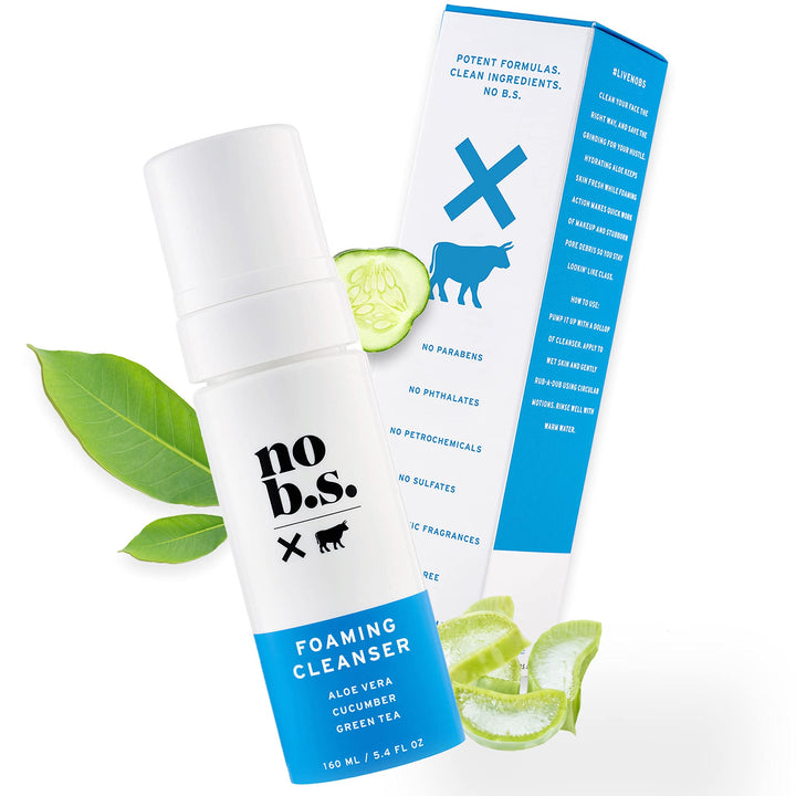 no b.s. foaming cleanser - natural face wash for women - fresh facial cleanser for women is great for daily use and acnefree face wash