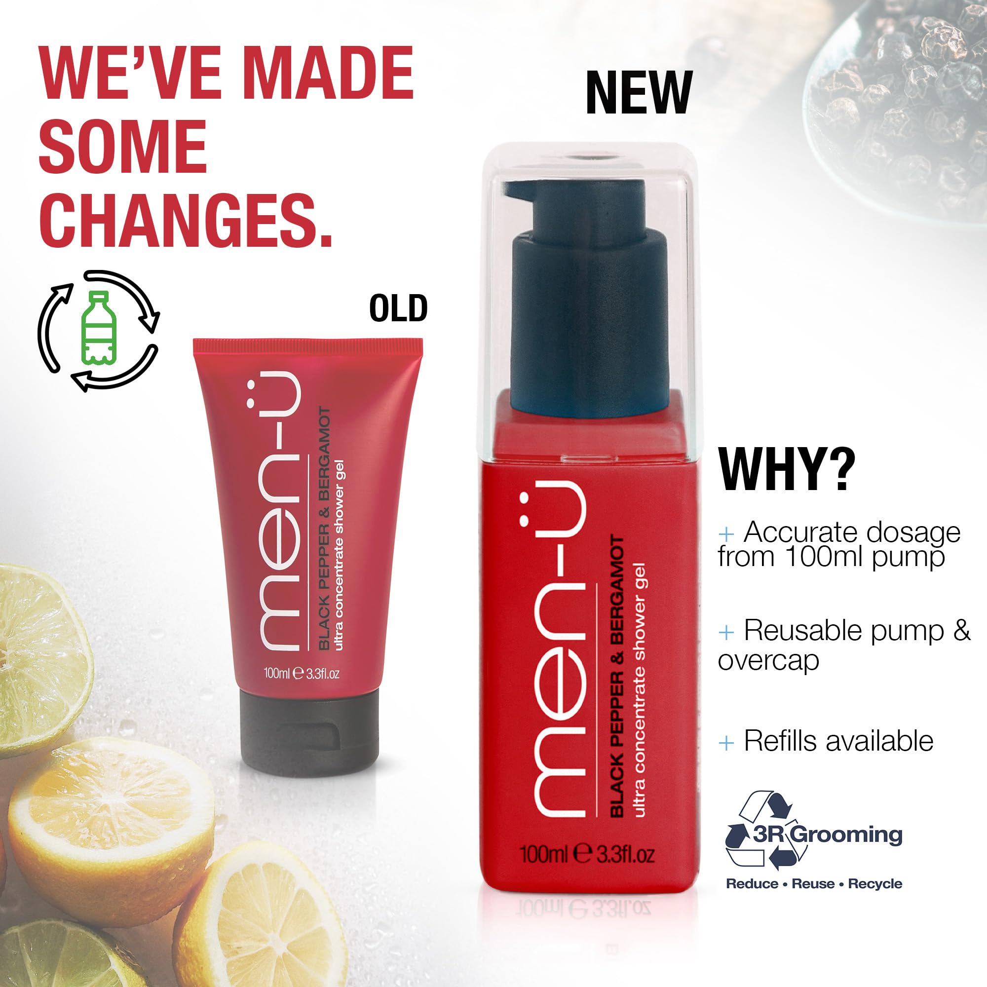 men- Black Pepper & Bergamot Shower Gel 100 ml