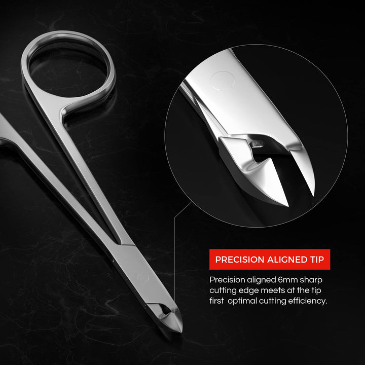 Suvorna Professional Nail Nipper with Scissors Style Handle Manipro M77, Polished Steel, 1.6 Ounce