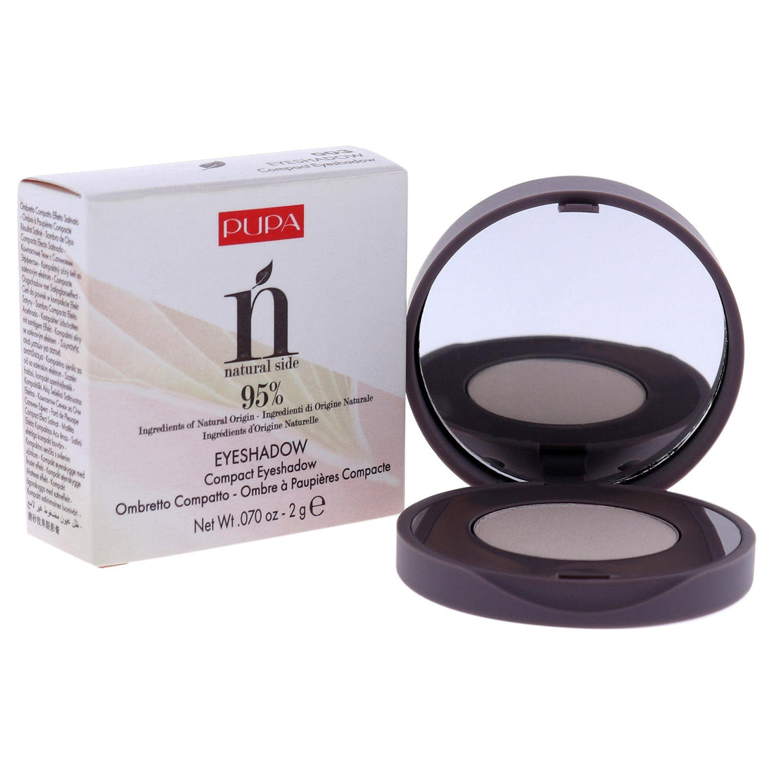 PUPA Milano Natural Side Compact Eyeshadow - 003 Silky White by PUPA Milano for Women - 0.07 oz Eye Shadow (I0111806)