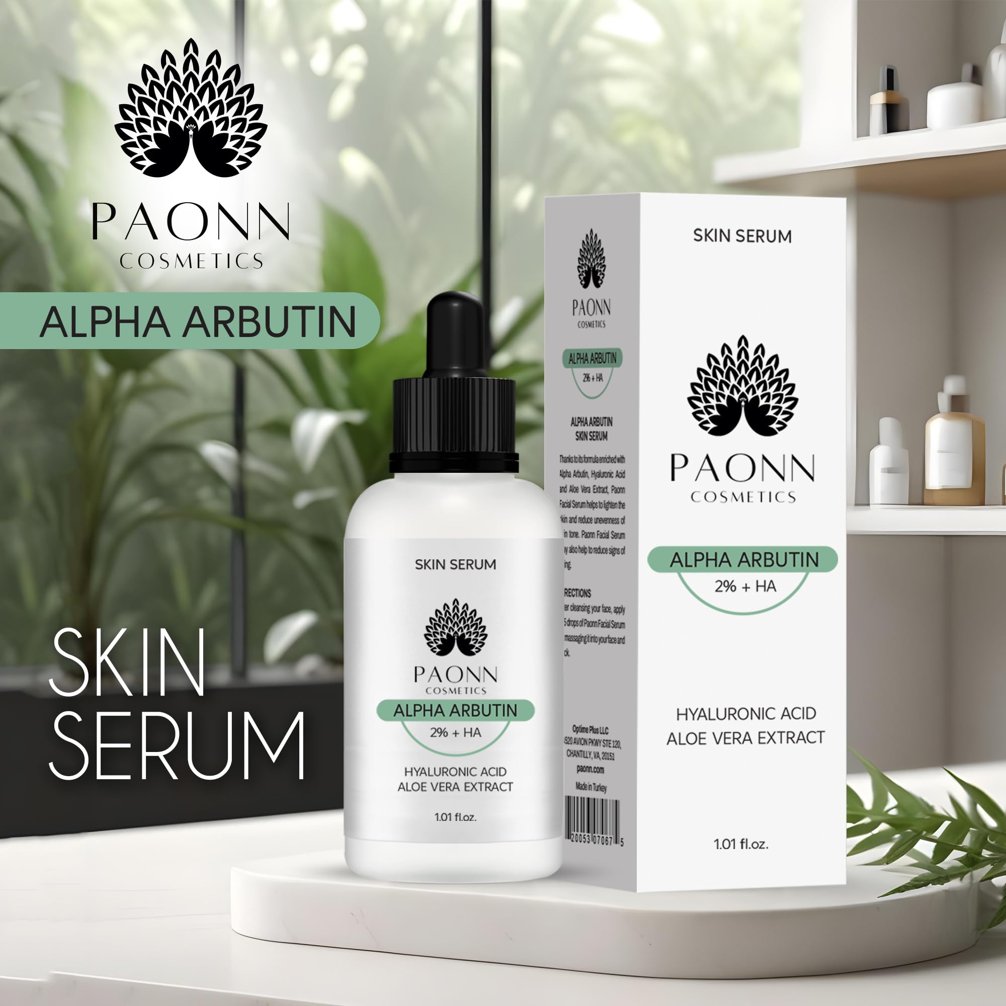 Alpha Arbutin 2% Serum + HA (1.01 fl. oz.), Hydrating & Brightening Facial Serum, Supports Even Skin Tone, Deep Moisturizing