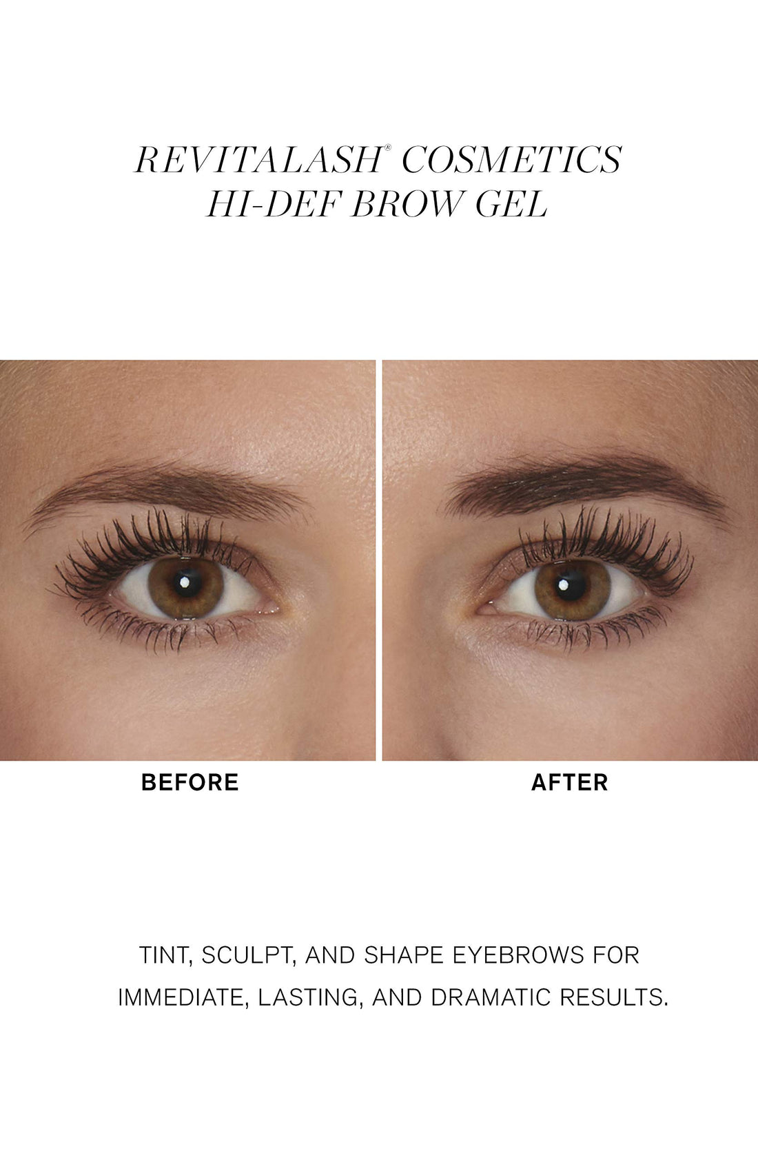 RevitaLash Cosmetics Hi-Def Brow Gel, Clear - Hypoallergenic, Cruelty-Free, Long-Lasting Brow Enhancer | Perfect for Defining and Shaping Eyebrows, Paraben-Free, 7.4 ml 0.25 Fl Oz