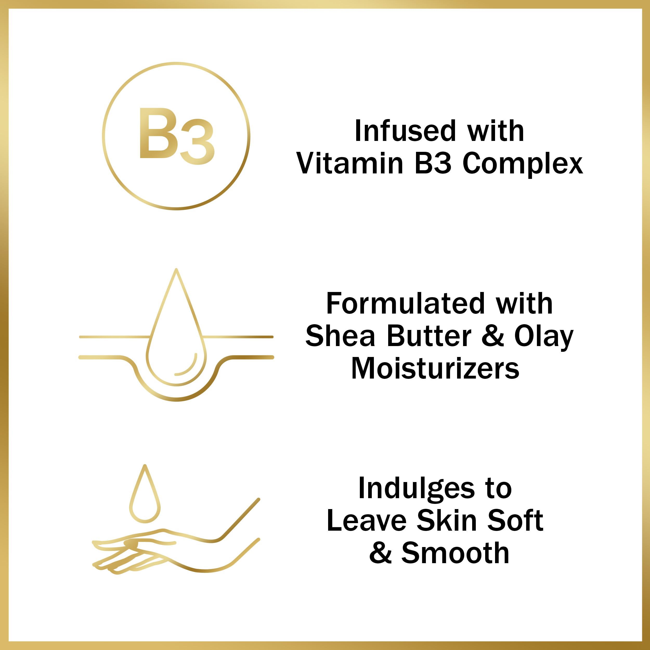 Olay Moisture Outlast Ultra Moisture Shea Butter Beauty Bar with Vitamin B3 Complex 3.75 oz, 8 count