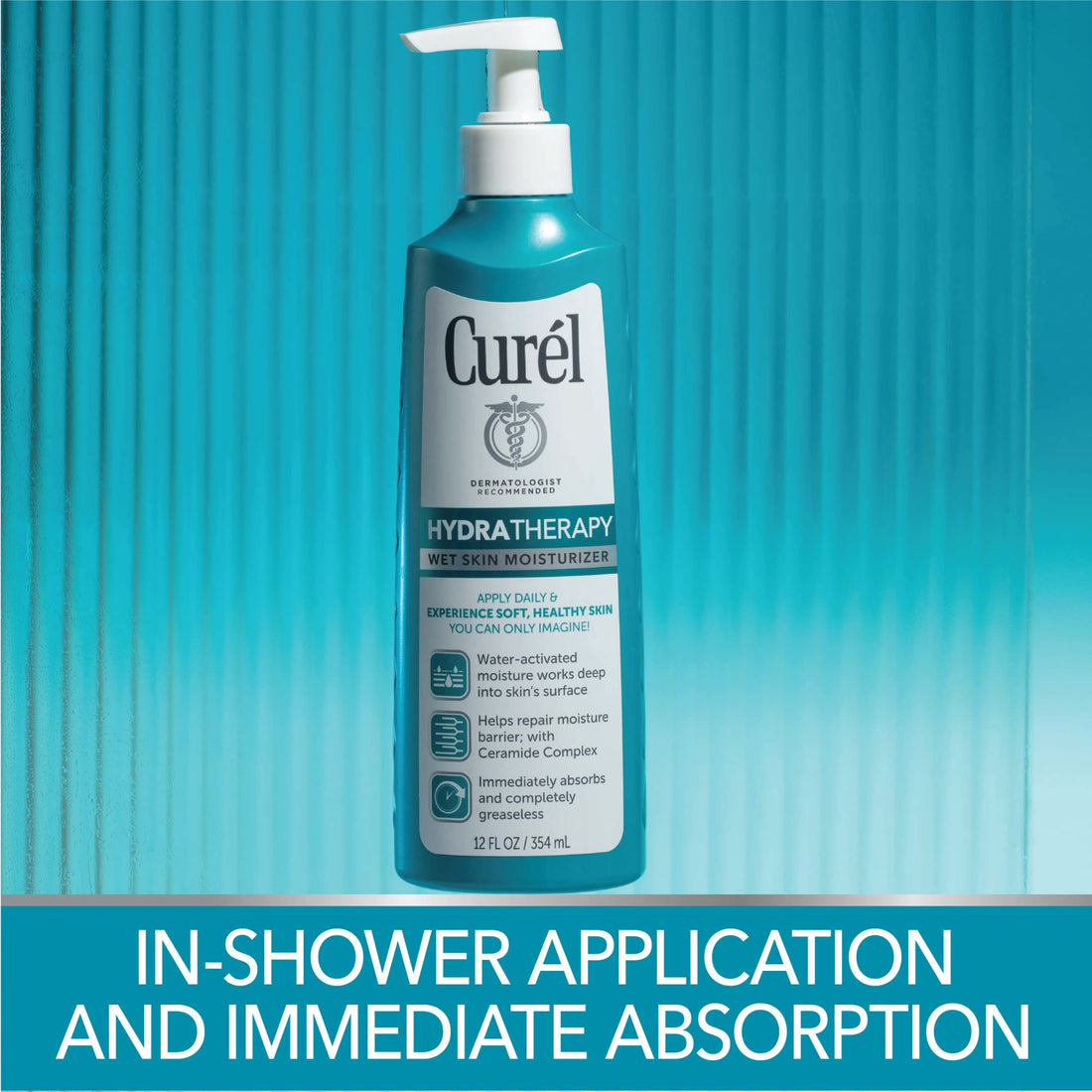 Curel Hydra Therapy Itch Defense Wet Skin Moisturizer 12.0 oz