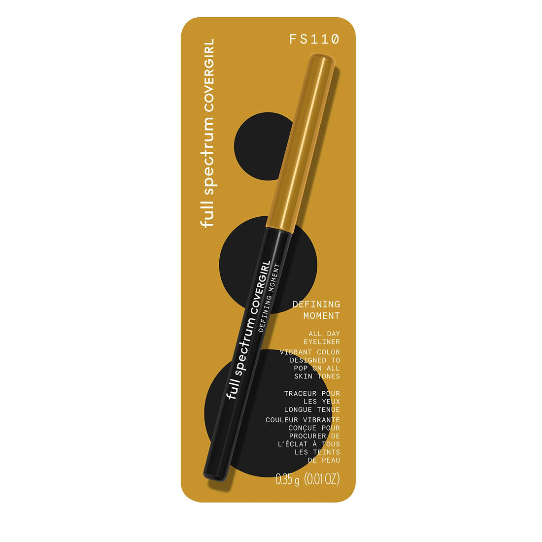 COVERGIRL Defining Moment, All Day Eyeliner, Gold Metallic, 0.012 Ounce