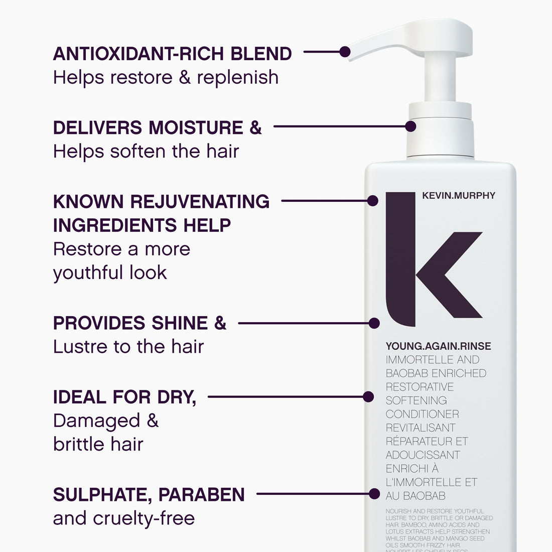 KEVIN MURPHY Young Again Rinse Conditioner, 33.6 Fl Oz