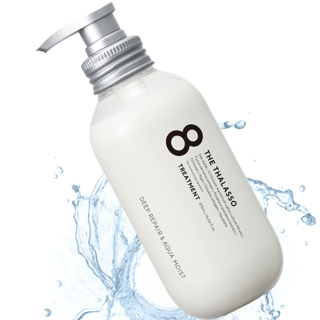 8 THE THALASSO Hair Conditioner for Dry & Damaged Hair, Scalp Women & Men, Moisturizing Treatment with Organic Stem Cell & Deep Sea Water, Hair Care from Japan, Silicone & Sulfate Free 16.1 Fl Oz