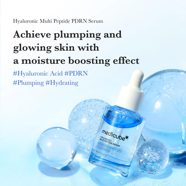 medicube Hyaluronic Multi Peptide PDRN Serum for Glowing and Soothing | Lightweight Water Plumping Radiant Facial Serum for All Skin Type, Hydrating Moisturizer, Korean Skincare | 30ml 1.01fl.oz.