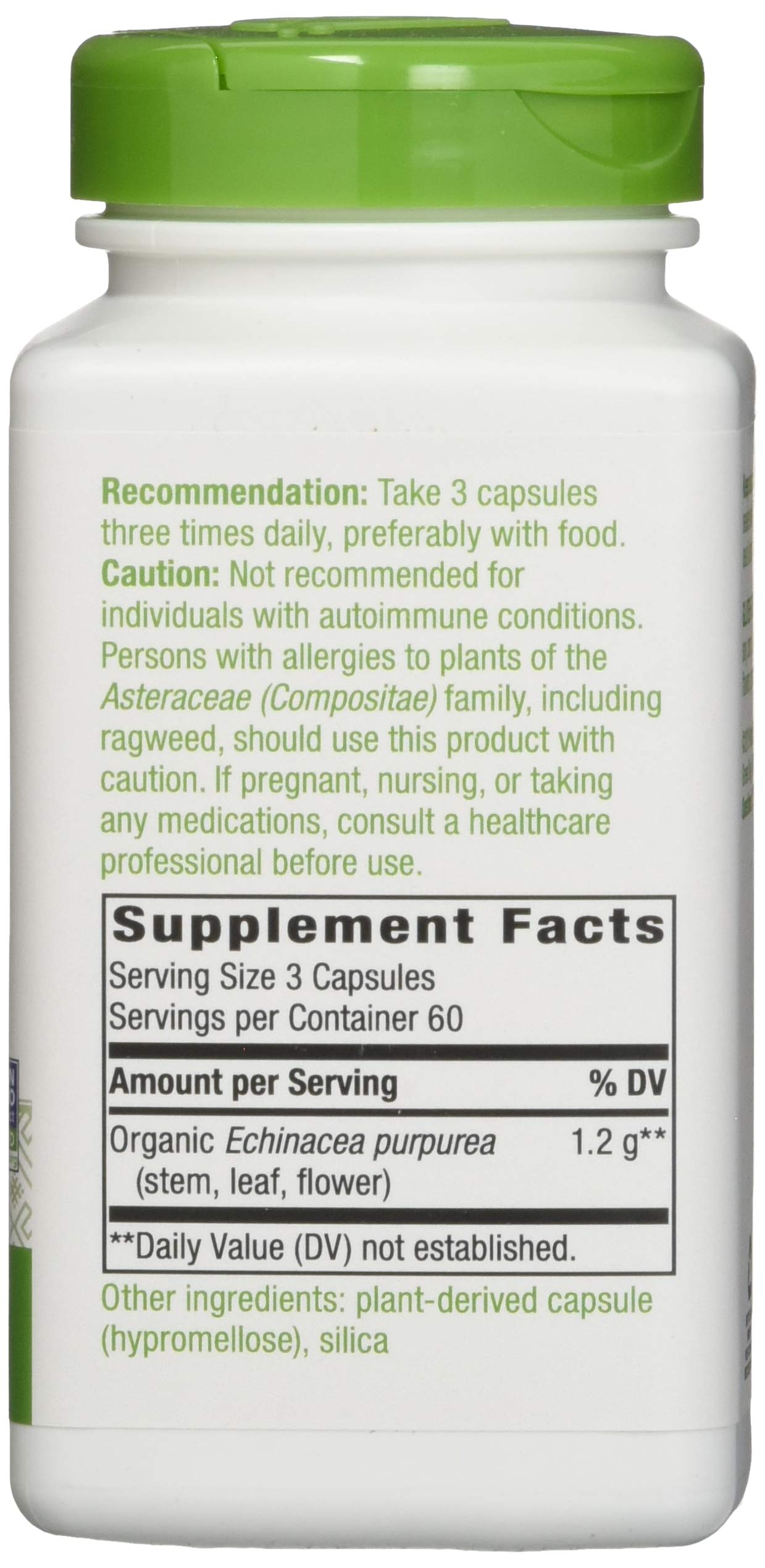 Nature's Way Nature's Way Echinacea Purpurea Herb, 1,200 Mg Per Serving, 180 Vcaps, 180 Count (Pack of 12)