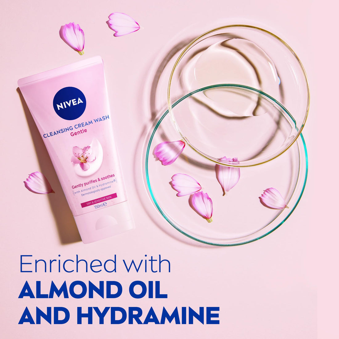 Nivea Visage Daily Essentials Gentle Cleansing Cream Wash for Dry & Sensitive Skin (150ml)