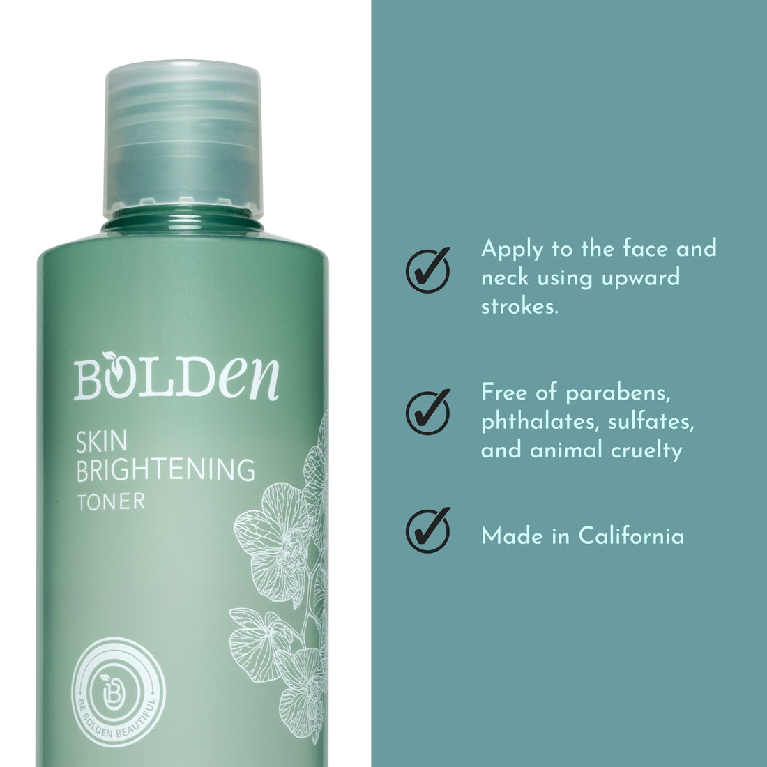 Bolden Skin Brightening Toner | Made with AHA Glycolic Acid, Pore Minimizer Niacinamide, and Hydrating Hyaluronic Acid | 7.5 Fl Oz