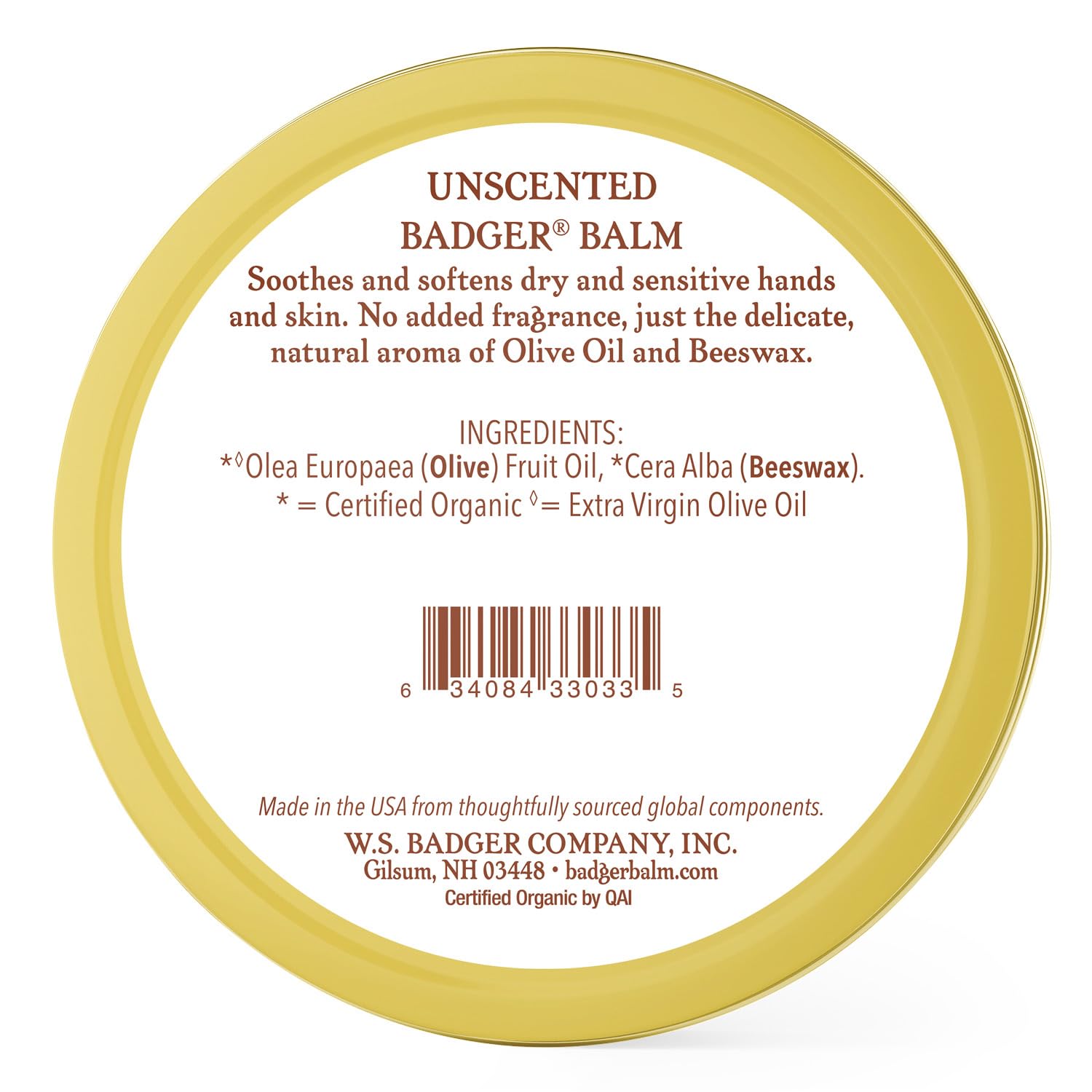 Badger Balm Balm- Unscented 2 oz