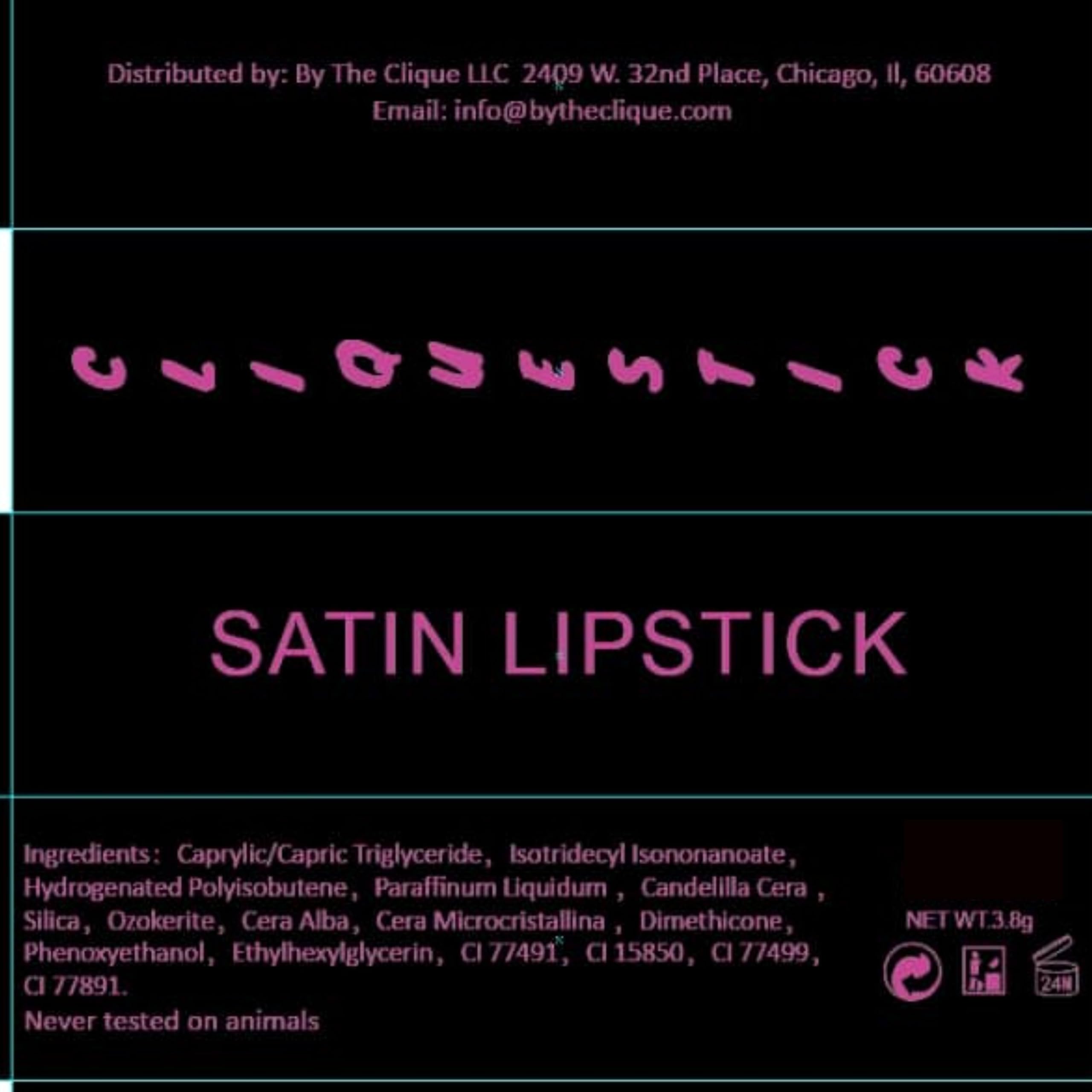 Red Carpet Ready Premium Satin Lipstick | By The Clique | Deep Red …