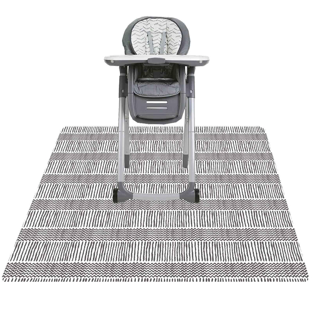 Splat Mat for Under High Chair/Arts/Crafts, Triluby 51 Waterproof Non Slip Food Splash Mat for Eating Mess, Washable Weaning Mat Reusable Spill Floor Protector (Stripe)