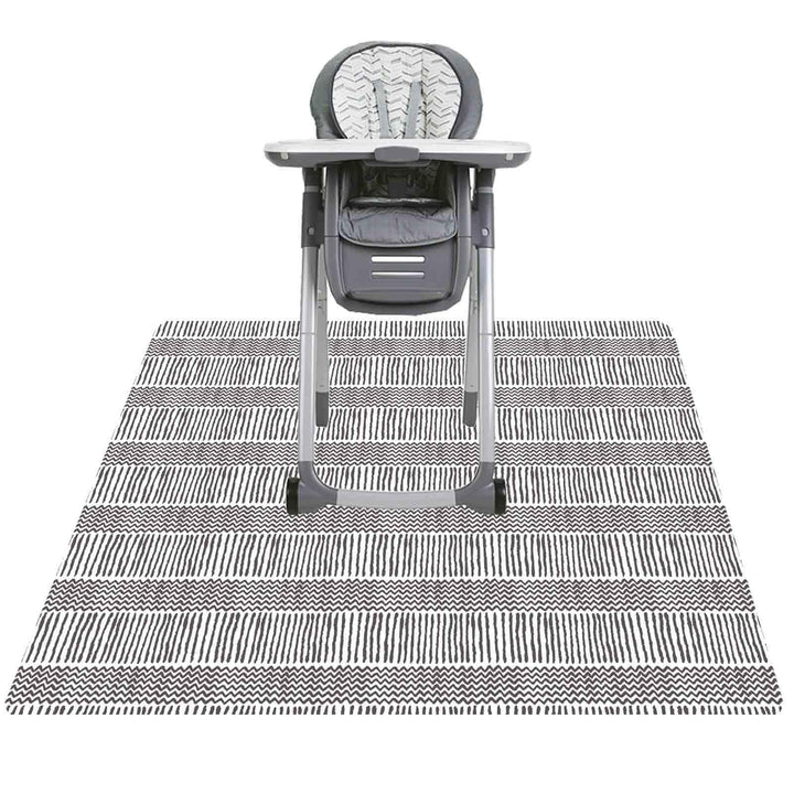 Splat Mat for Under High Chair/Arts/Crafts, Triluby 51 Waterproof Non Slip Food Splash Mat for Eating Mess, Washable Weaning Mat Reusable Spill Floor Protector (Stripe)