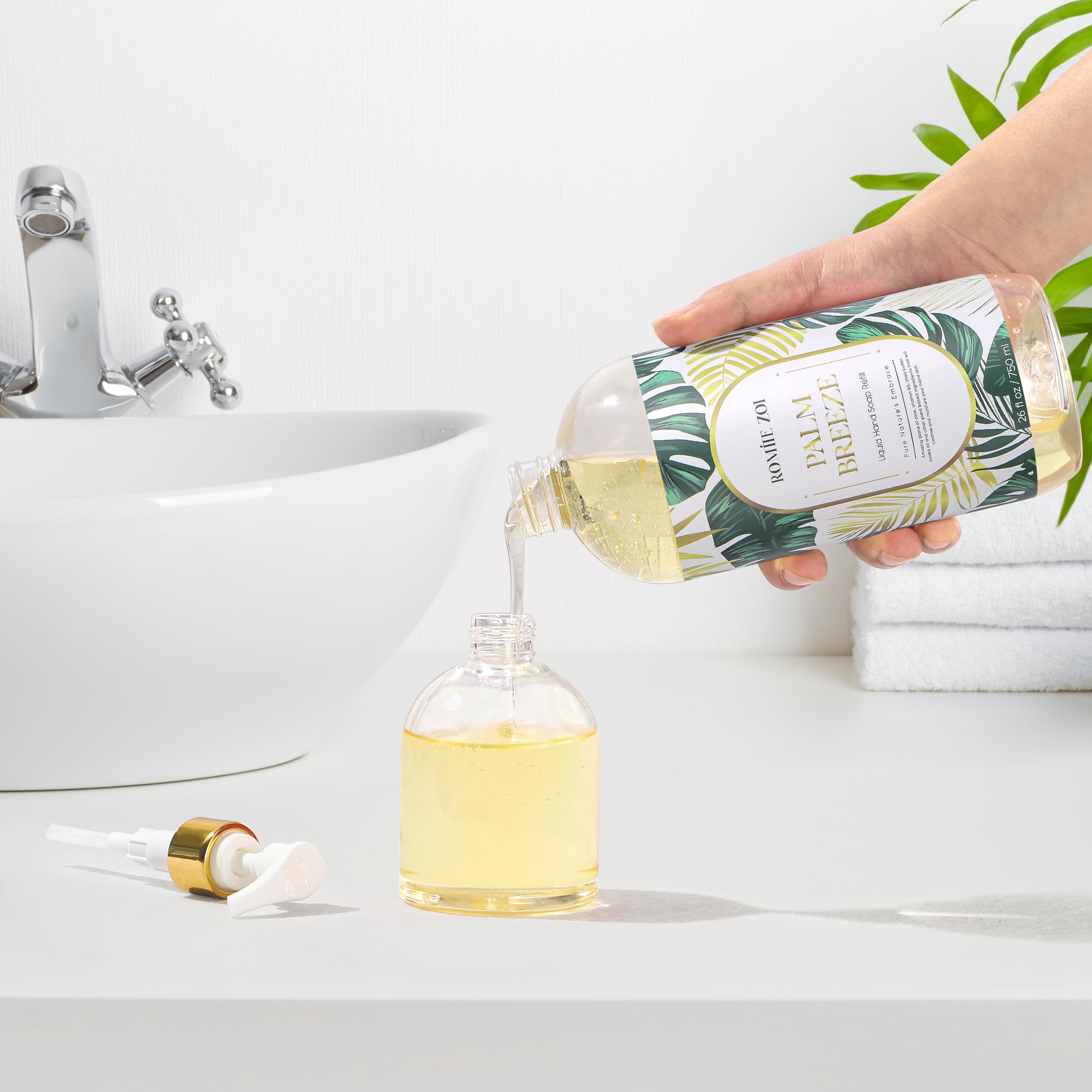 ROMIIE ZOI Liquid Hand Soap Refill, Palm Breeze,750 ML/26 FL OZ
