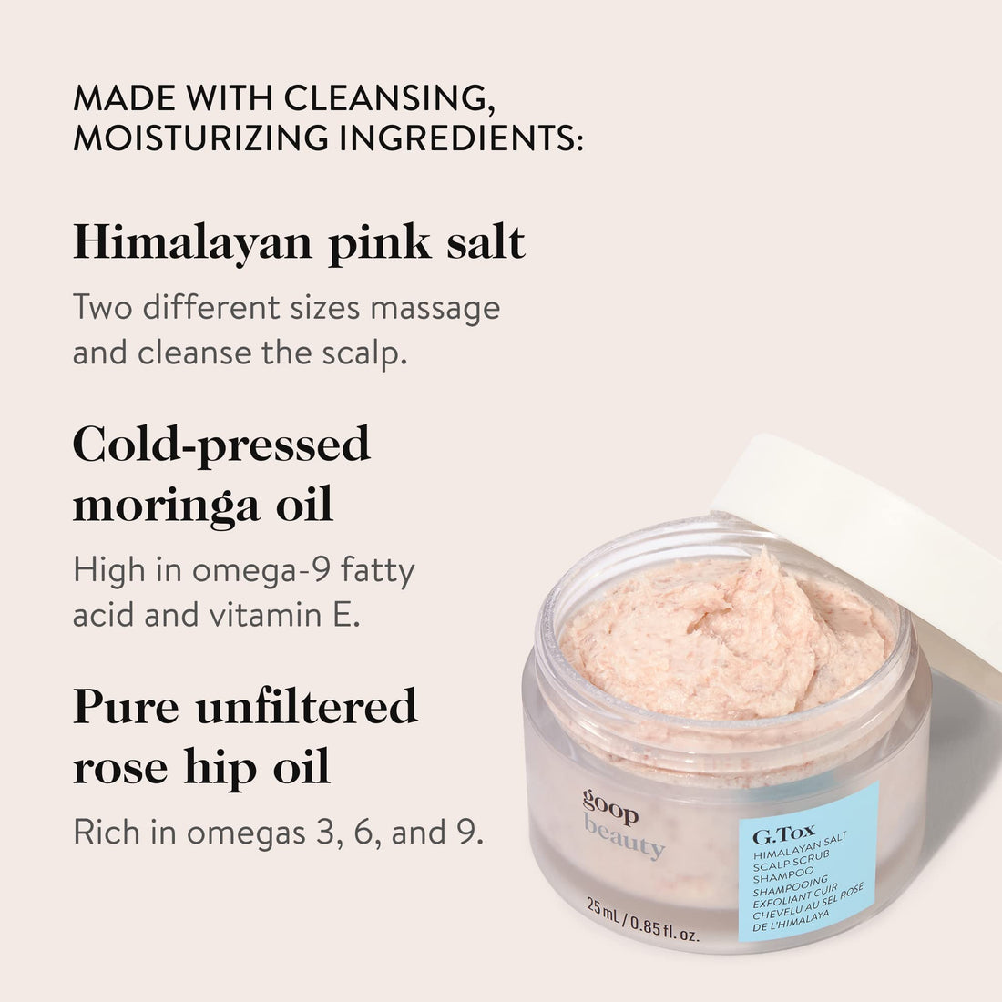 goop Beauty Scalp Scrub Shampoo | Exfoliator to Dexofiy & Purify | Himalayan Salt & Rosehip Oil | Cleanses Hair of Product Buildup | 6.7 fl oz