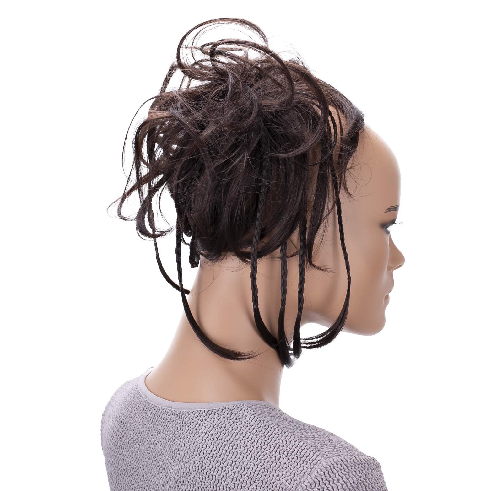 Chocobrown # 4 G2D: Prettyshop Hairpiece Hair Rubber Scrunchie Scrunchy Updos Voluminous Wavy Messy Bun Chocobrown # 4 G2D