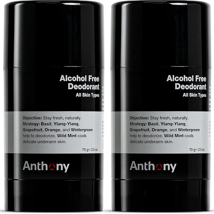 Anthony Logistics for Men Alcohol-Free Deodorant Fragrance Free 2.5 Ounce