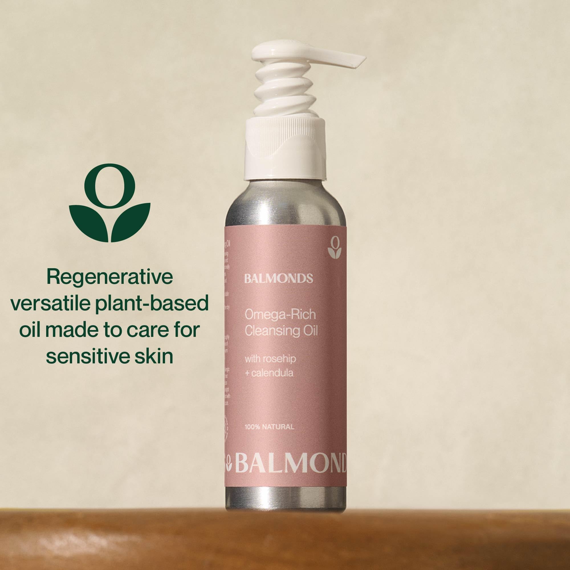 Balmonds Omega-Rich Cleansing Oil 200ml - Nourishing Facial Cleansing Oil - Skin Conditioning Cleansing Oil with Rosehip and Calendula - Removes Makeup and Suits Dry, Sensitive Skin
