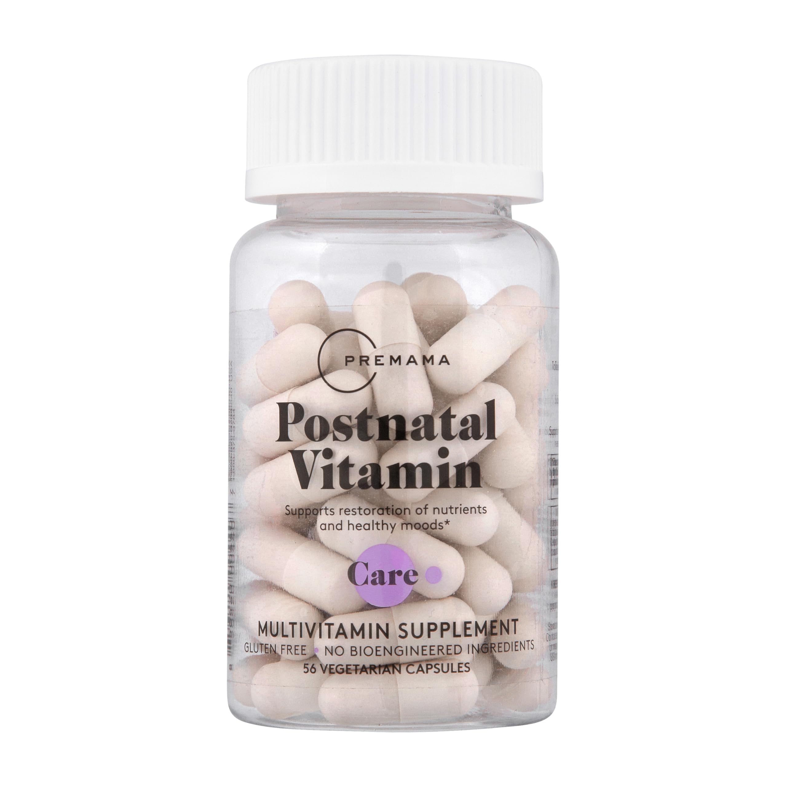 PREMAMA Postpartum Multivitamin with Vitamin B12 & Folate, Postnatal Support for Lactation and Breastfeeding, 28 Servings