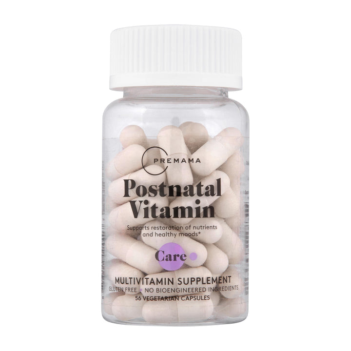 PREMAMA Postpartum Multivitamin with Vitamin B12 & Folate, Postnatal Support for Lactation and Breastfeeding, 28 Servings