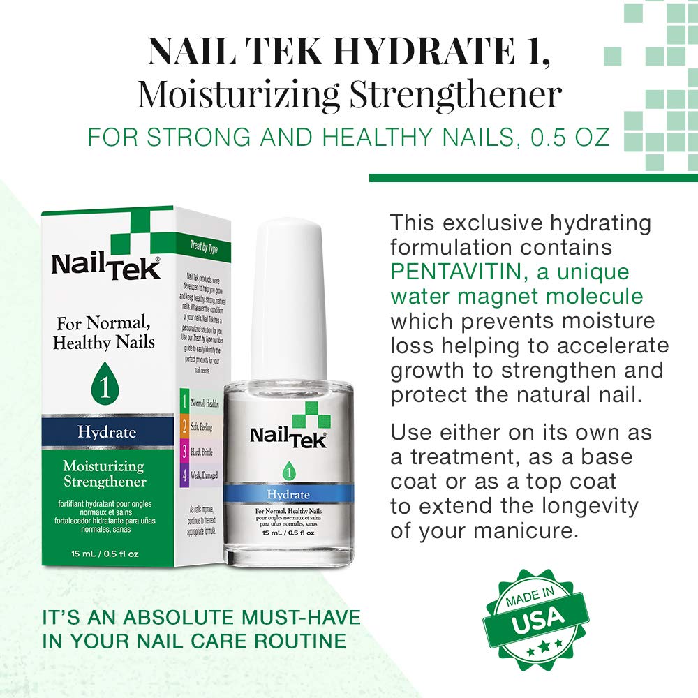 Nailtek Hydration Therapy for Strong Healthy Nails, 0.5 Fluid Ounce