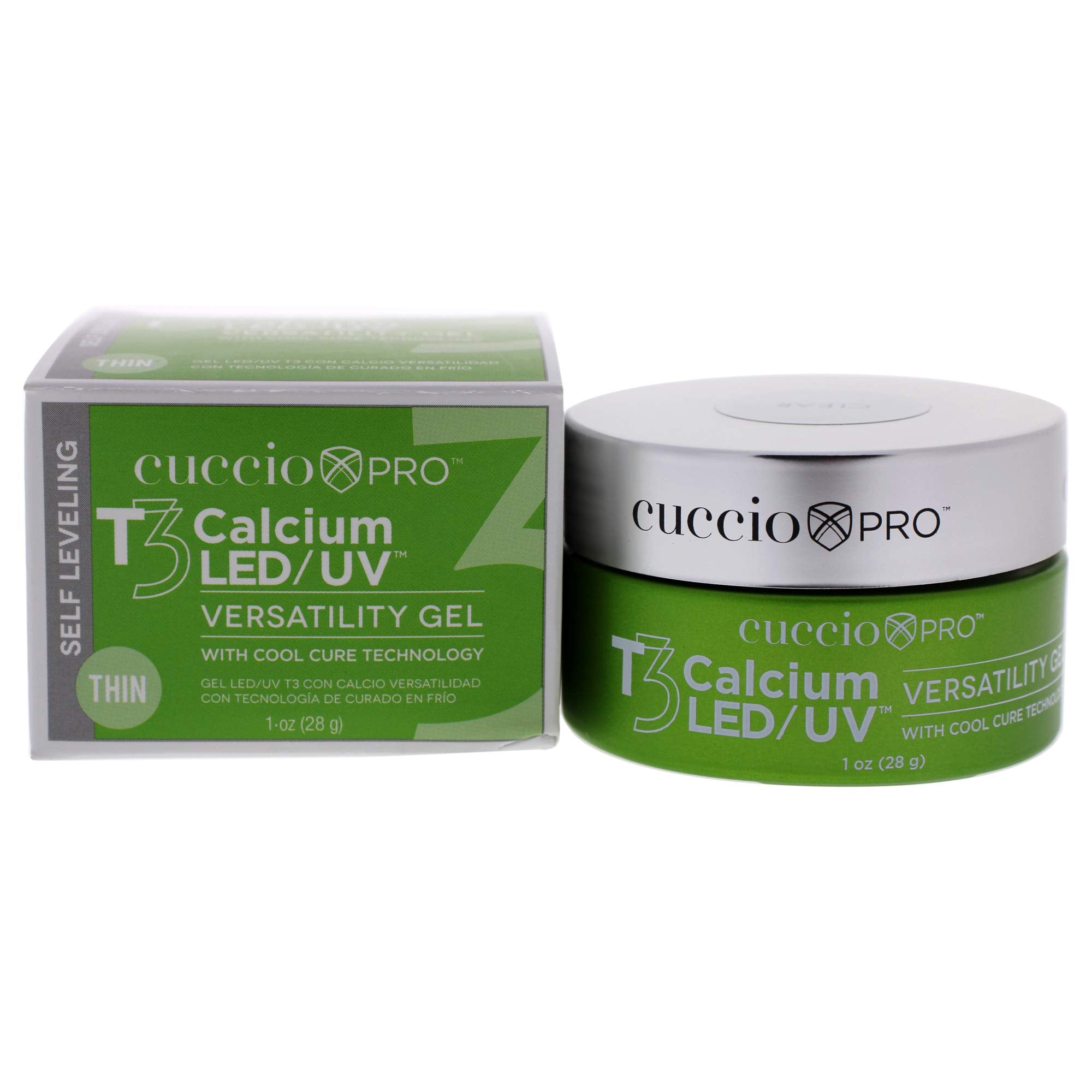 Cuccio Pro - T3 Calcium Versatility Gel - Self Leveling Clear - for Women - Nail Gel - 1 oz