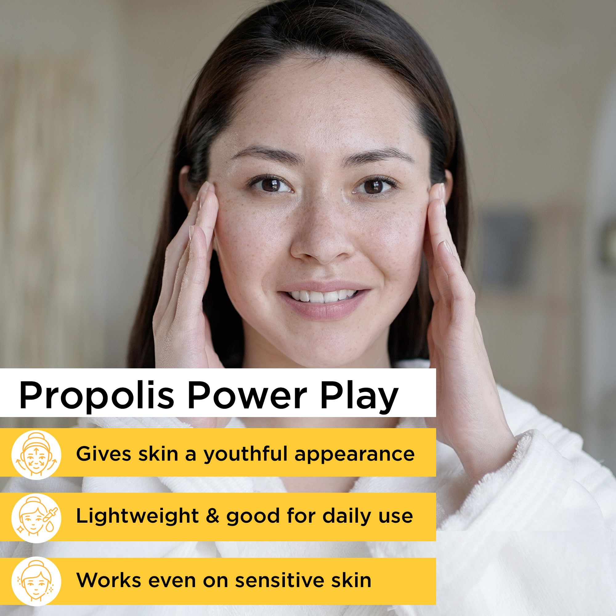 Terrafique Advanced Propolis Serum with Niacinamide - Hydrating Face Serum - All Skin Types - Anti Aging - 1 Fl. Oz.