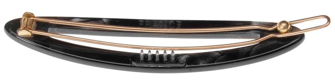 Nacro Black : France Luxe Sliver on Tige Boule Barrette - Nacro Black