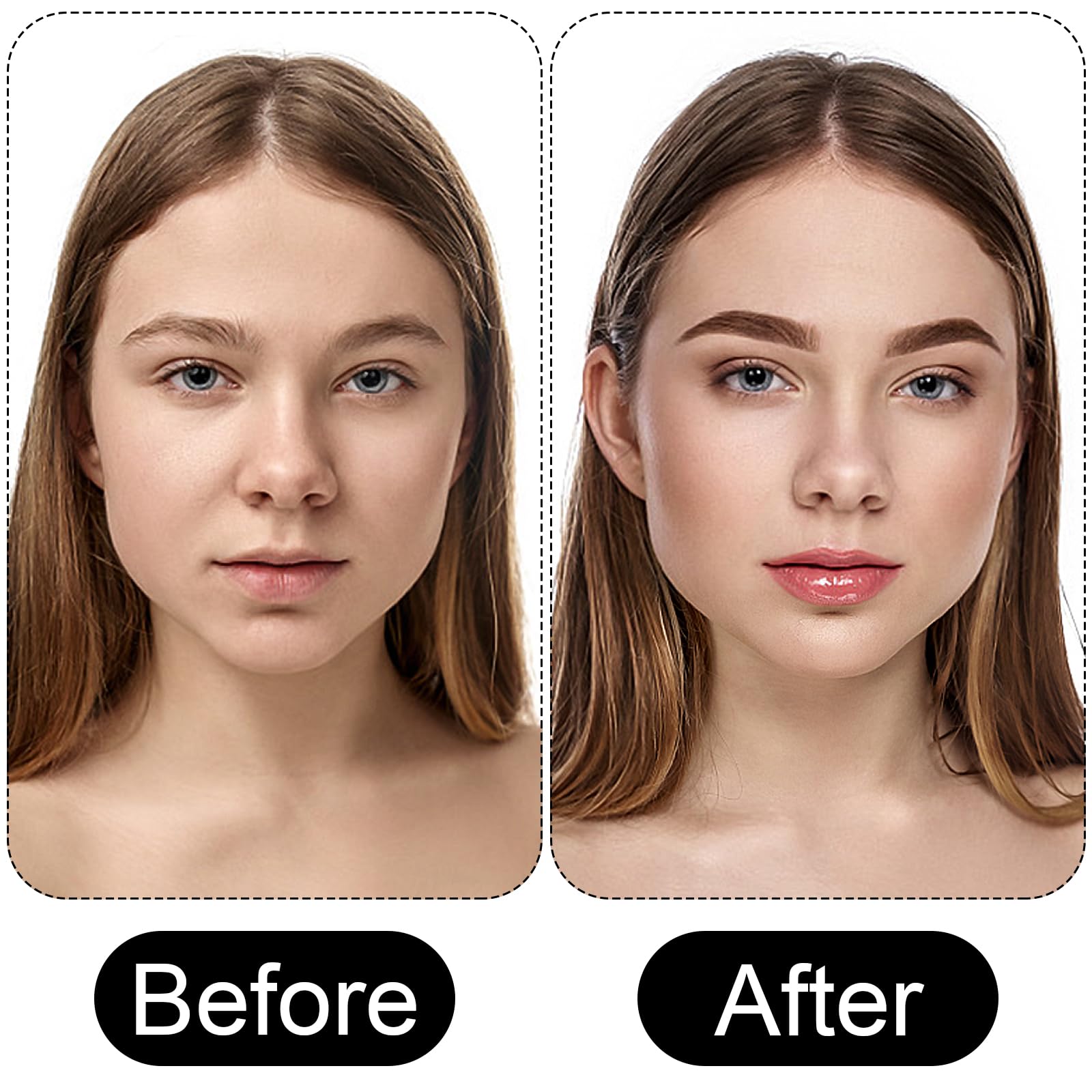 Jutqut Matte Contour Palette - Face Sculpting Grey Contour Powder for Light Fair Skin, Cool Toned Face Bronzer Makeup Contouring, Buildable Matte Bronzer - 02#Dark Brown