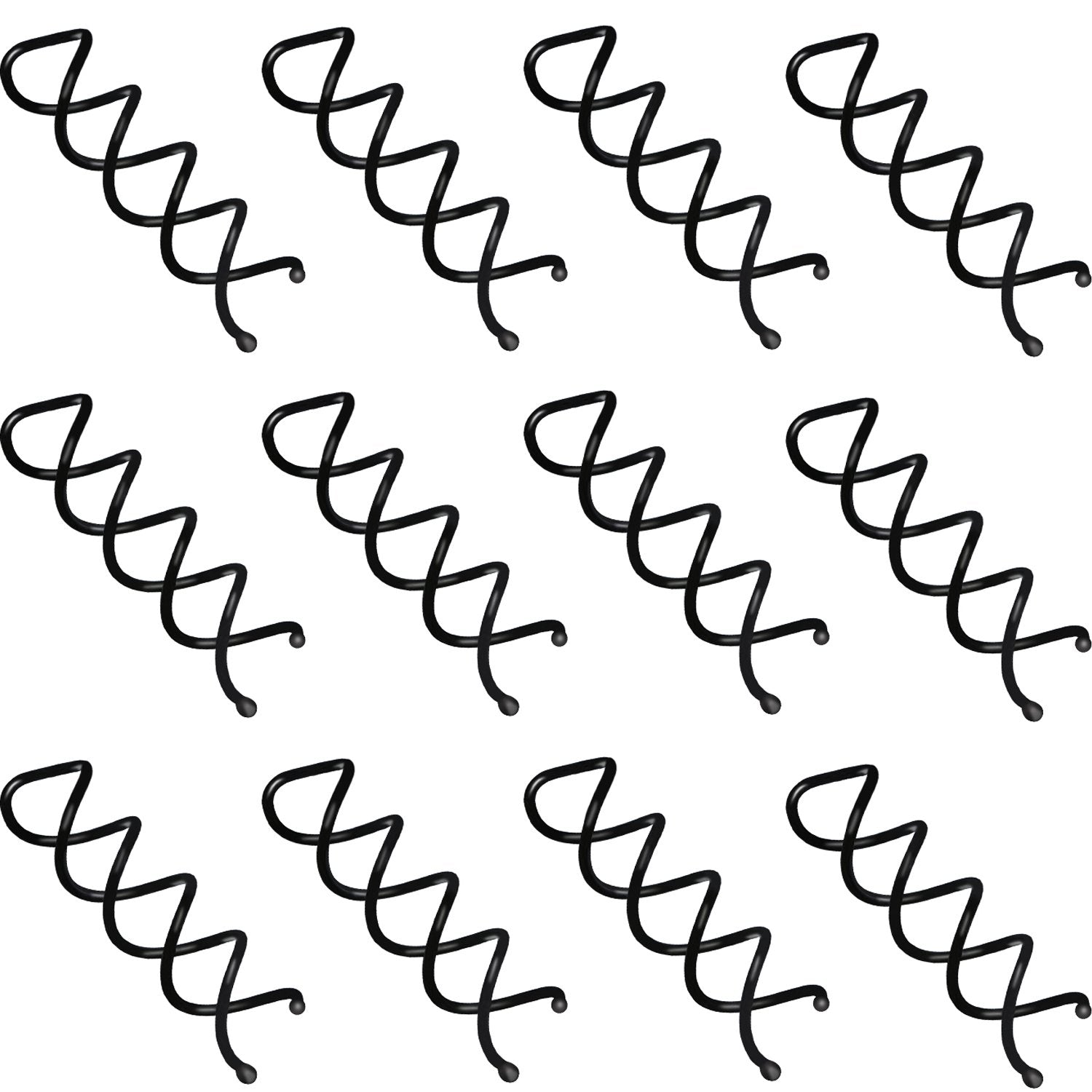 eBoot Black Spiral Hair Pin Spin Pin Spiral Hair Clip Mini Spin Clip Bun Stick Pick for DIY Hair Style 20 Pack