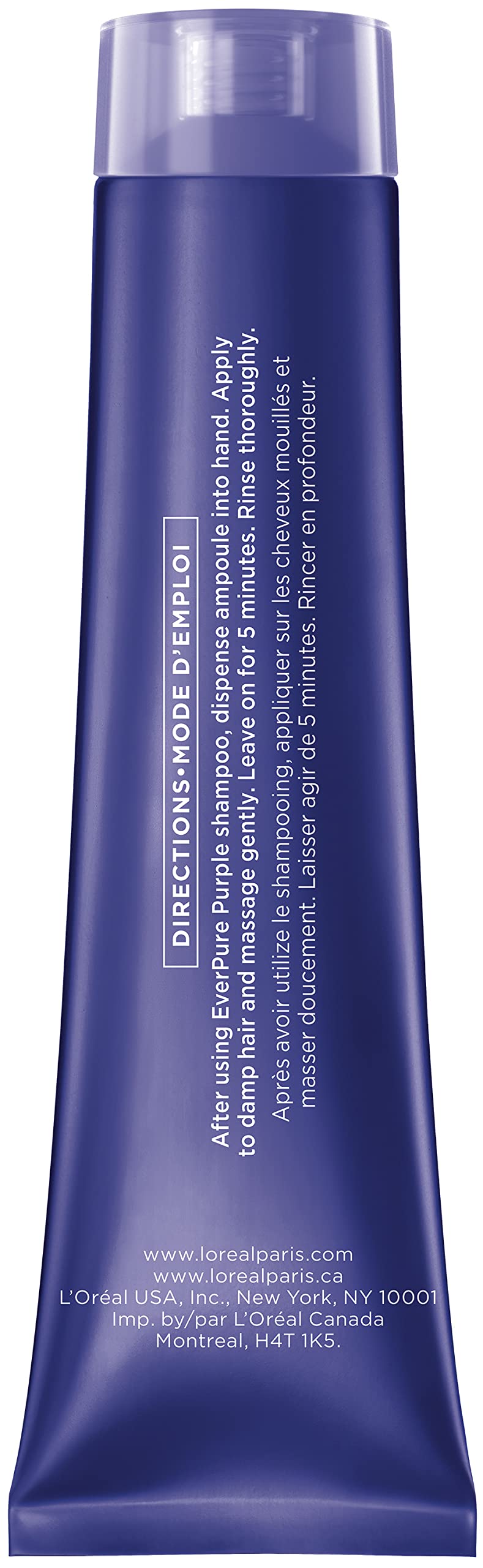 L’Oréal Paris EverPure Ultra Pigmented Anti Brass Purple Rinse-Out Mask for Bleached, Blonde or Highlighted Hair, 3 Ounce