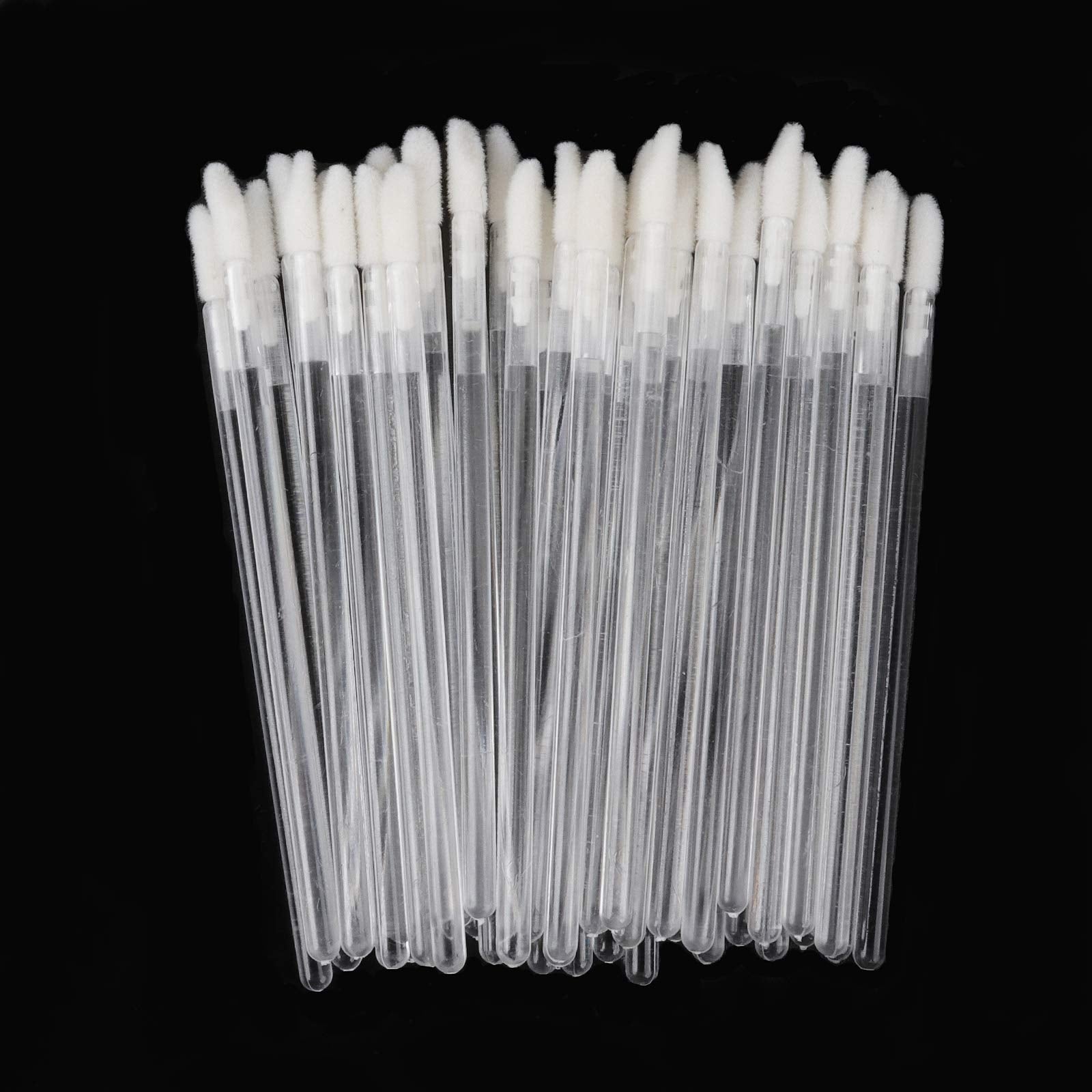 Lip Gloss Applicators Disposable Lipstick Wands Bulk Lip Brush Makeup Tool, 300 Pcs, Black