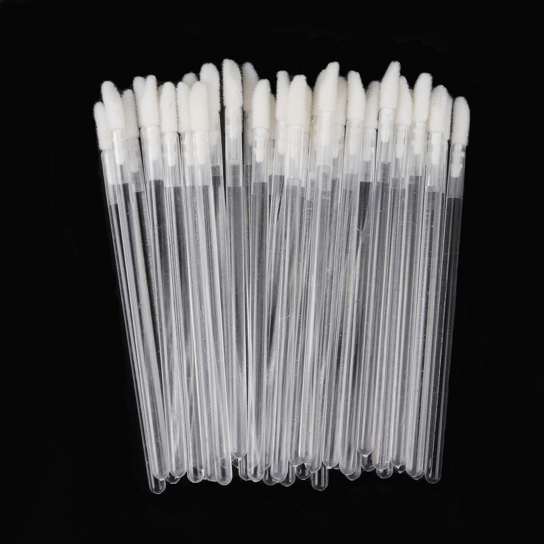 Lip Gloss Applicators Disposable Lipstick Wands Bulk Lip Brush Makeup Tool, 300 Pcs, Black