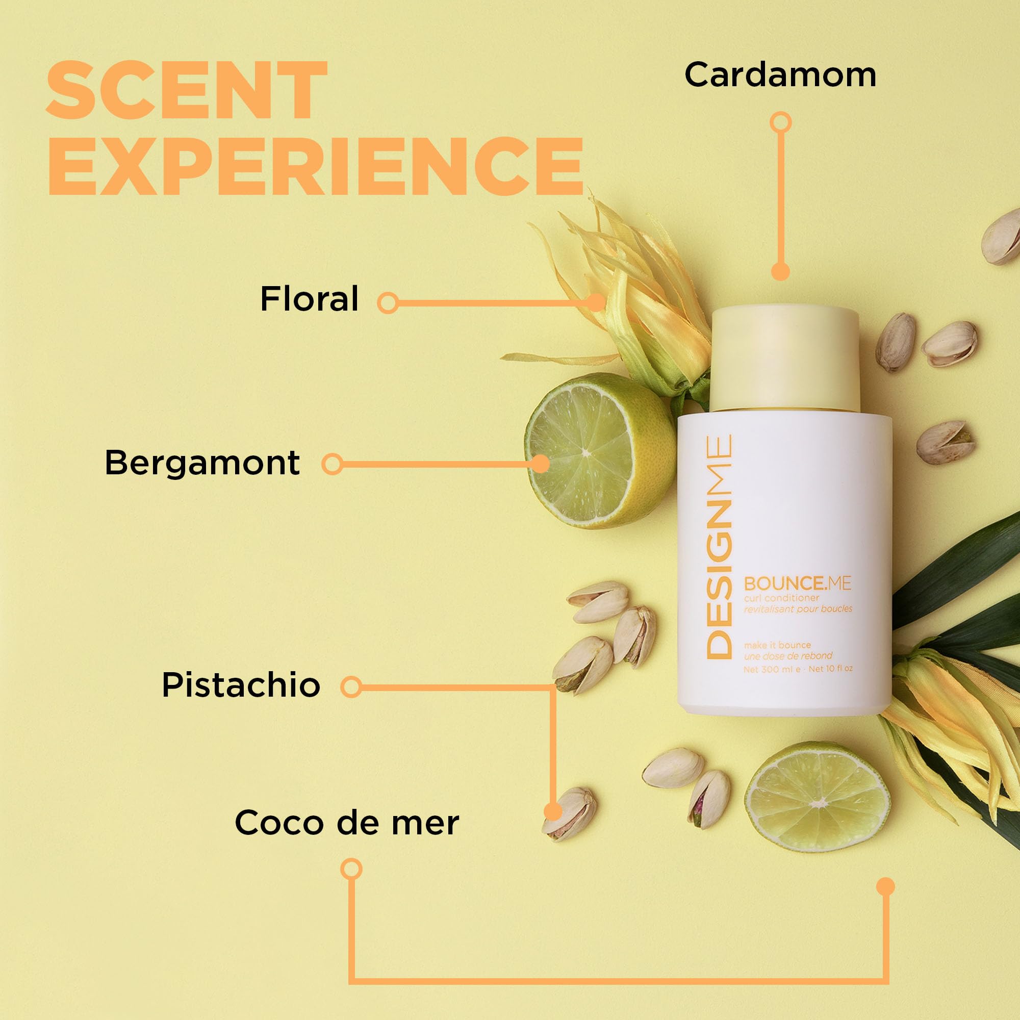 Design.Me BOUNCE.ME Curl Conditioner | Curl-Defining, Added Bounce, Nourishing, Anti-Frizz Formula| Boost Shine & Moisturising Conditioner for All Curly Hair Types